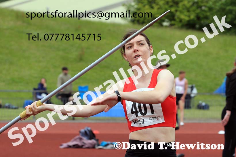 Womens under-20s javelin, 2022 Northern Senior and Under-20 Champs., Wavertree Athletics Centre, Liverpool. Photo: David T. Hewitson/Sports for All Pics